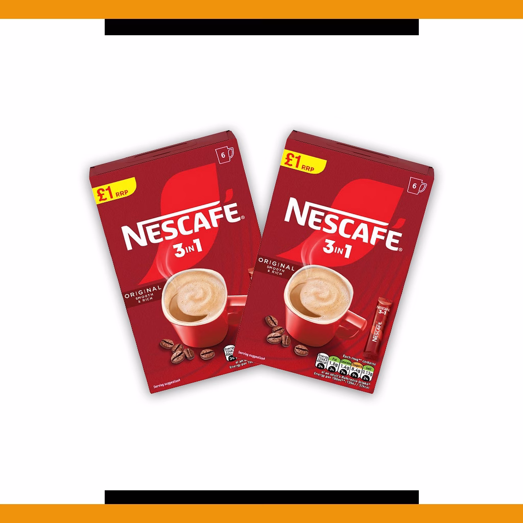Nescafe 3 in 1 Coffee Sachet 6 Pack 96g (2 Boxes)