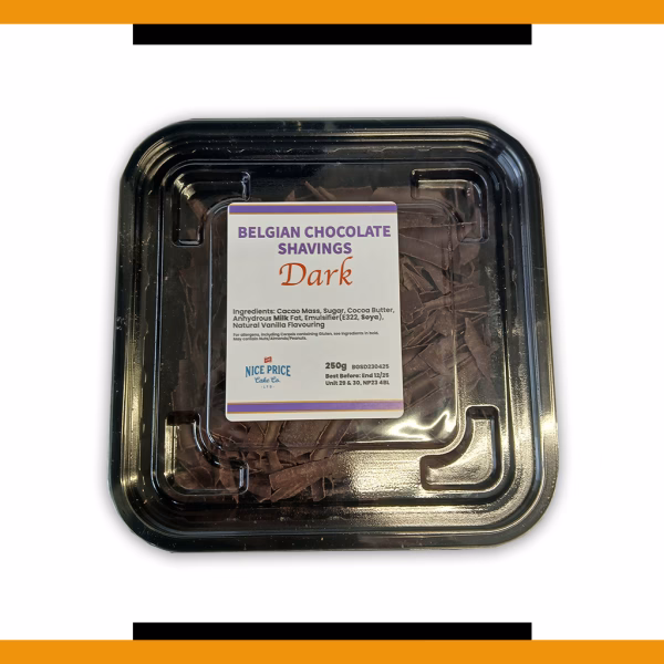Belgian Chocolate Shavings - Dark 250g