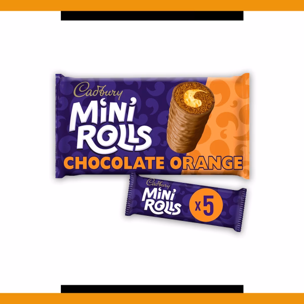 Cadbury Orange Mini Rolls 5 Pack