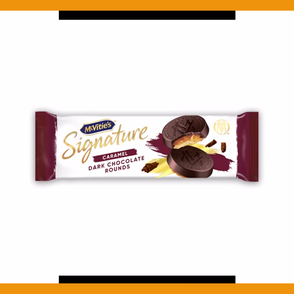 McVities Signature Caramel Dark Chocolate Rounds 109g
