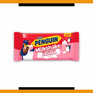 Penguin Strawberry Milkshake Cake Bars 5 Pack (2 Packs)