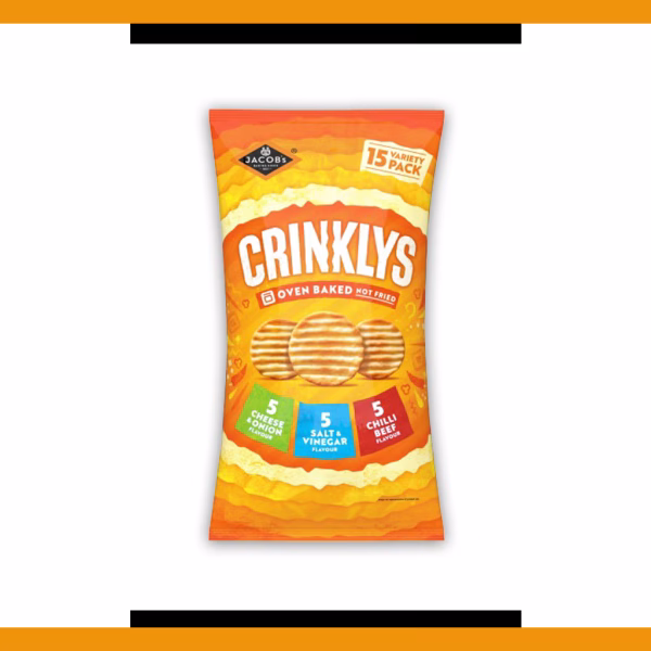 Jacob's Crinklys Variety 15 Pack 345g