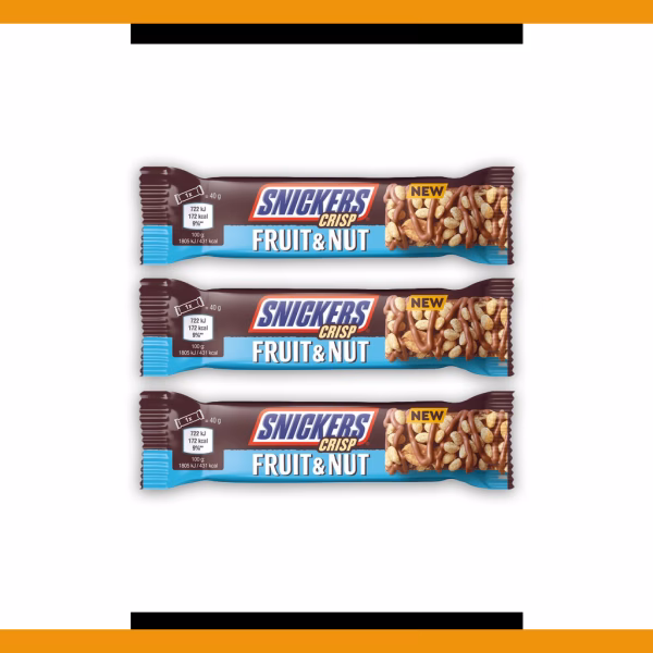Snickers Crisp Fruit & Nut 40g (3 Bars)