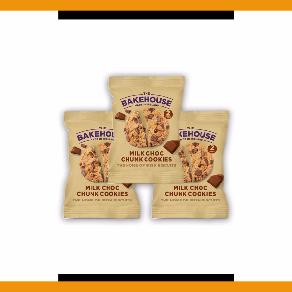 The Bakehouse Chunky Milk Chocolate Cookies 40g (3 Packs)