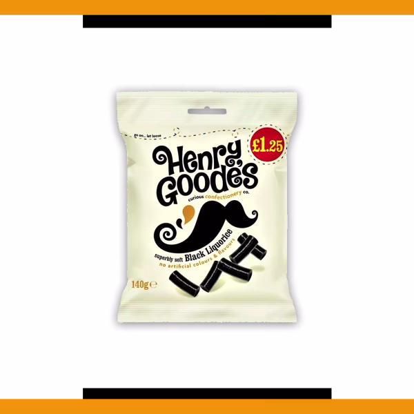 Henry Goodes Soft Black Liquorice 140g