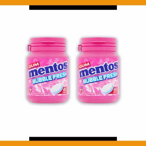 Mentos Gum Bubble Fresh 40pcs 56g (2 Packs)
