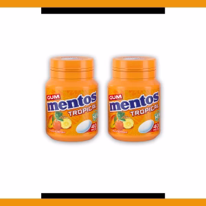 Mentos Gum Tropical 40pcs 56g (2 Packs)