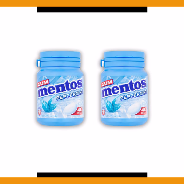 Mentos Gum Peppermint 40pcs 56g (2 Packs)