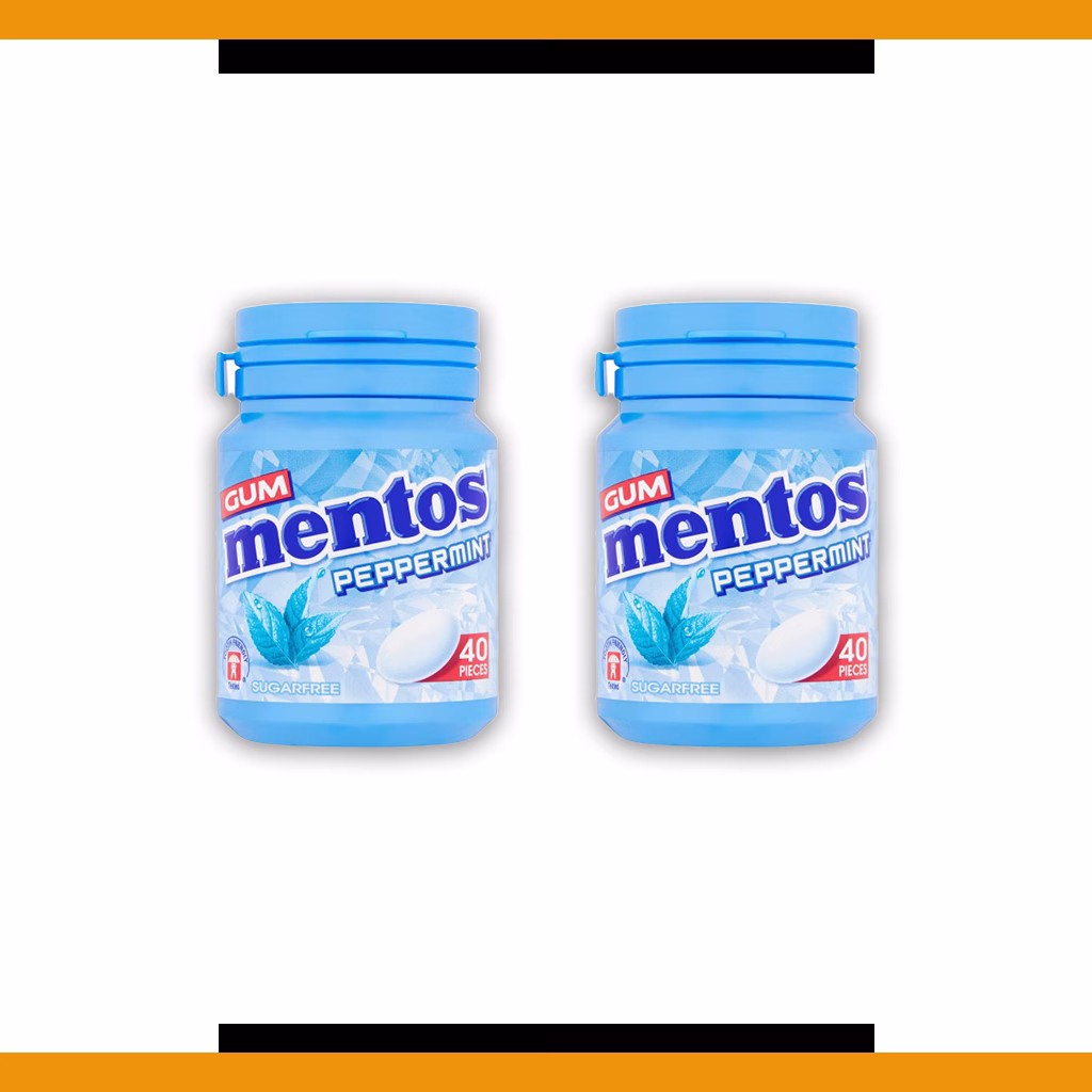 Mentos Gum Peppermint 40pcs 56g (2 Packs)