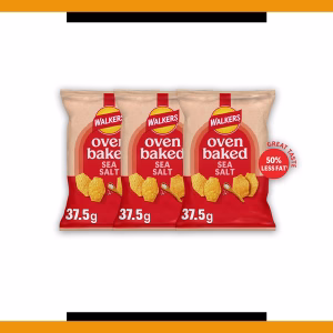 Walkers Baked Sea Salt Grab Bag 37.5g (3 Packs)