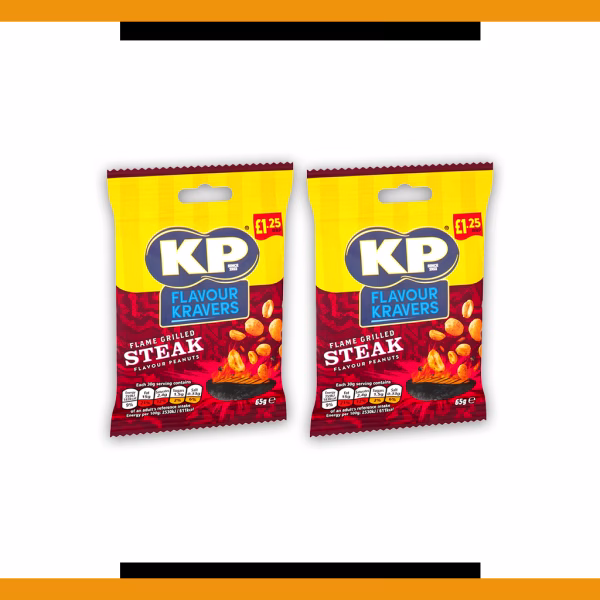KP Flame Grilled Steak Peanuts 65g (2 Packs)