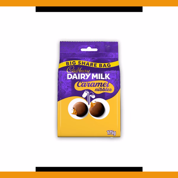 Dairy Milk Caramel Nibbles Big Share Bag 175g - Clearance Special