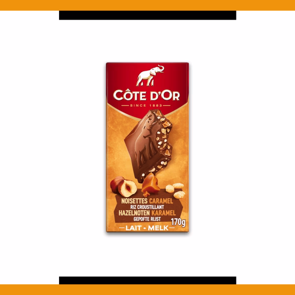 Cote D'or Milk Chocolate with Caramel and Hazelnut 170g