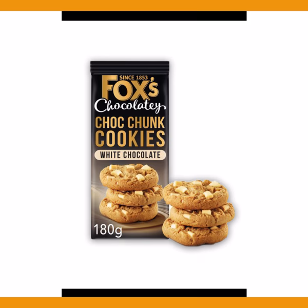 Fox's Chocolatey White Choc Chunk Cookies 180g