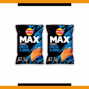 Walkers Max Chunky Cheese + Onion 42.5g (2 Packs)