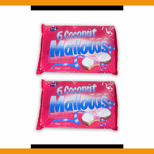 Burtons Coconut Mallows 6 Pack 125g (2 Packs)