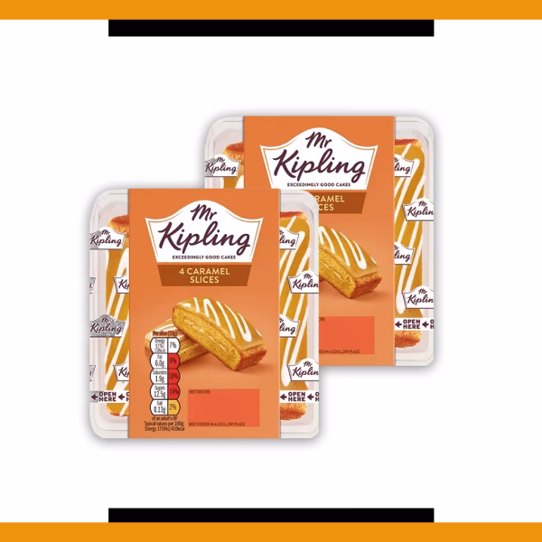 Mr Kipling Caramel Slices 4pk (2 Packs)