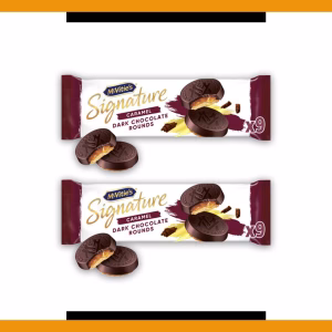 McVities Signature Caramel Dark Chocolate Rounds 109g (2 Packs)