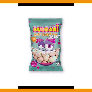Bulgari Jelly Filled Peach Marshmallows 1kg Mega Bag 1kg