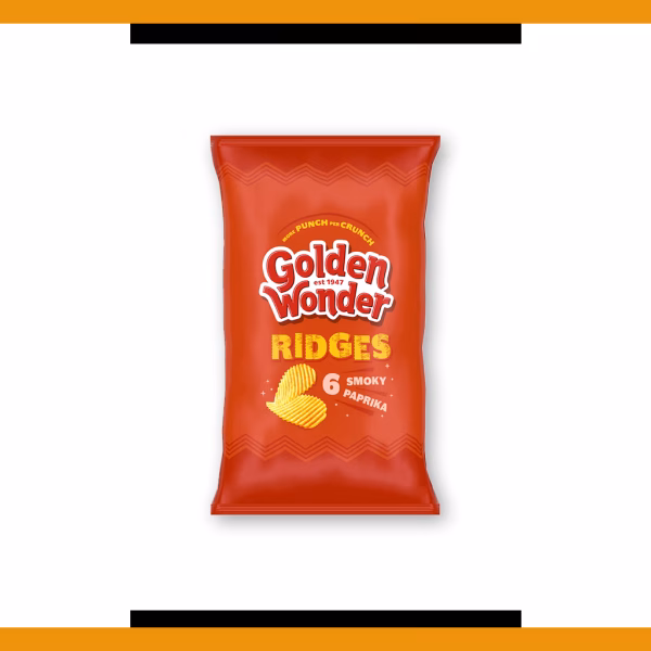 Golden Wonder Ridges - Smokey Paprika 6 pack 6x25g