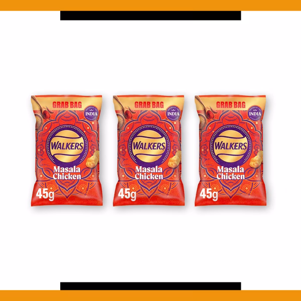 Walkers Masala Chicken - Grab bags 45g (3 Packs)