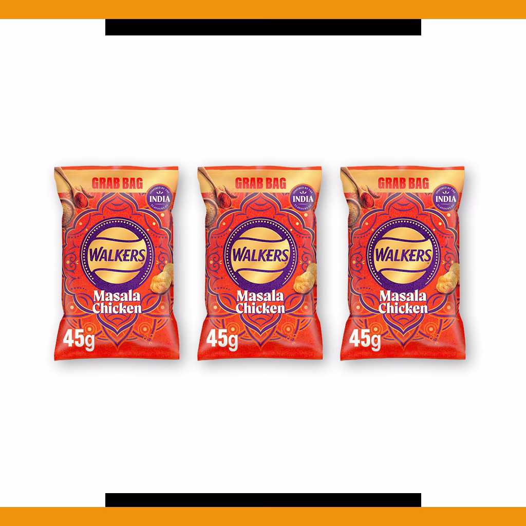 Walkers Masala Chicken - Grab bags 45g (3 Packs)
