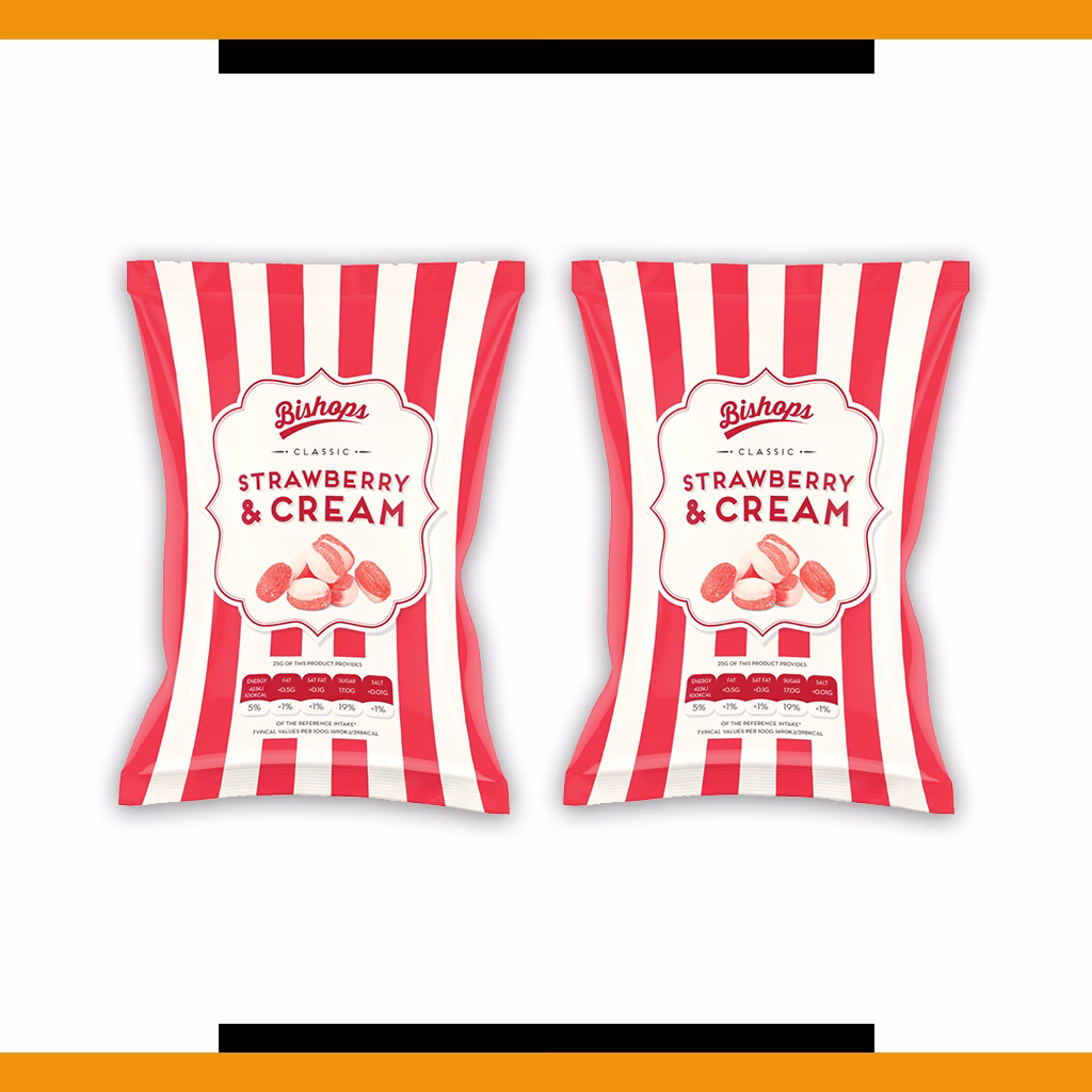 Bishops Strawberry & Cream 140g (2 Packs)