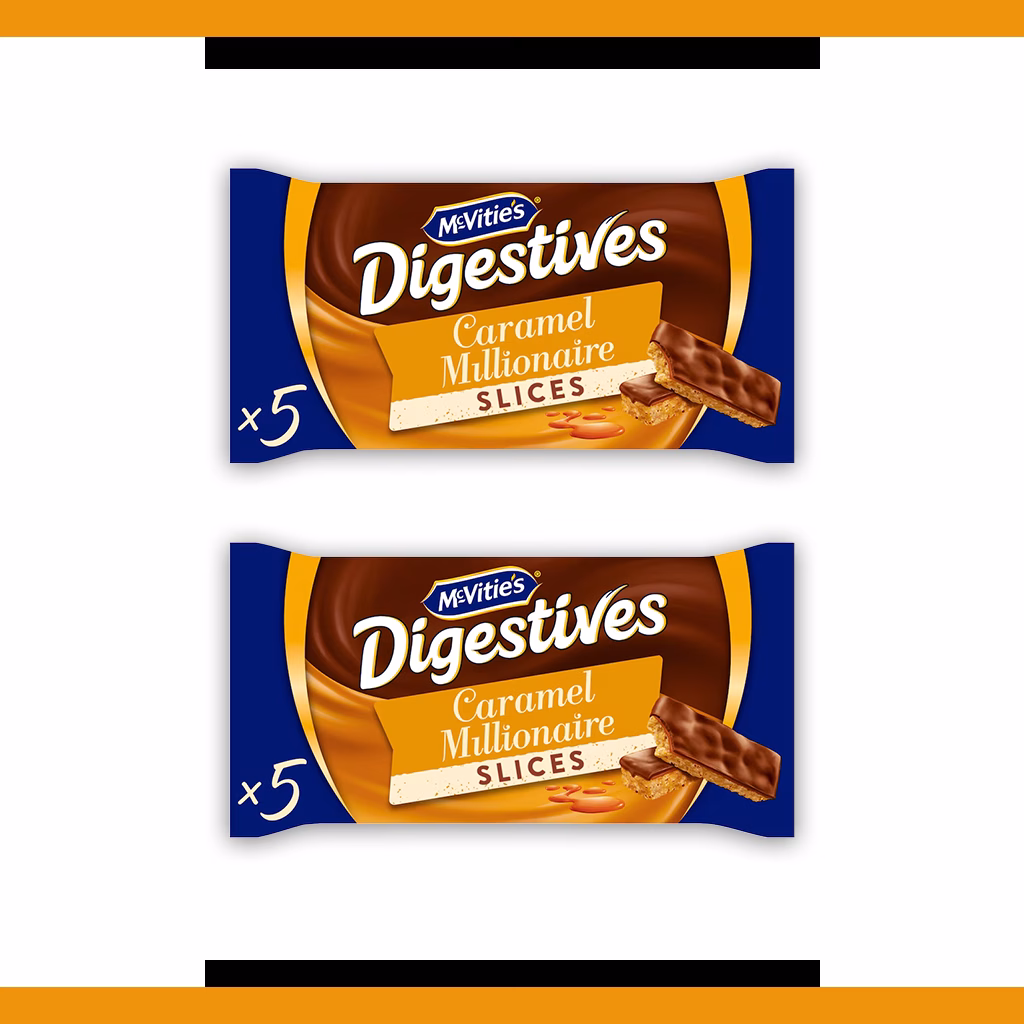 McVities Caramel Millionaire Slices 5pk (2 Packs)