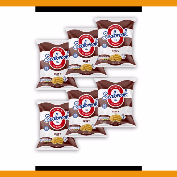 Seabrooks Beefy Crinkle Cut 18g (6 Packs)
