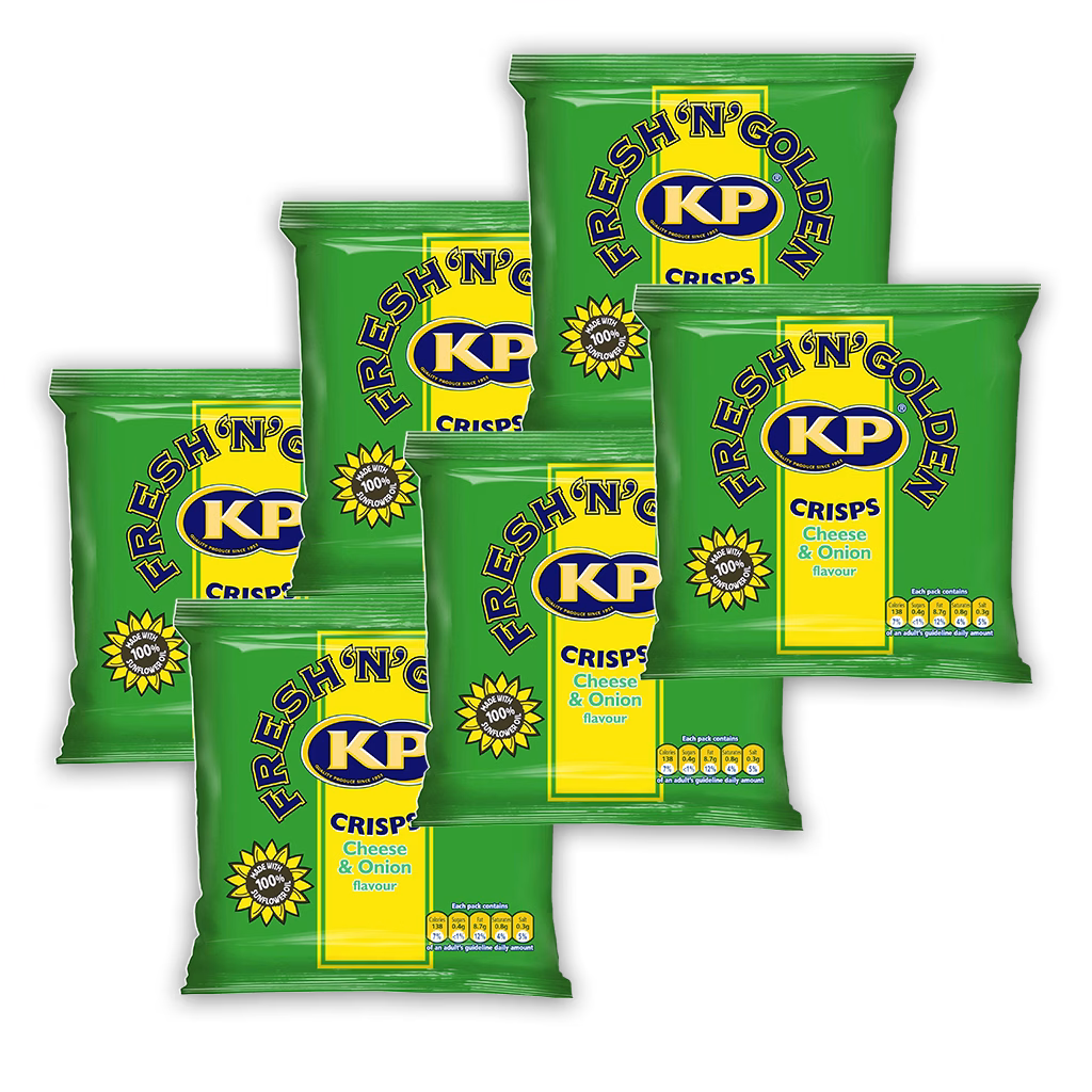 KP Crisps Cheese & Onion 25g (6 Packs)