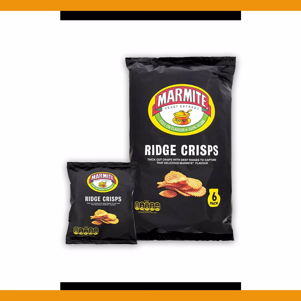 Marmite Ridge Crisps 6 Pack 6x25g
