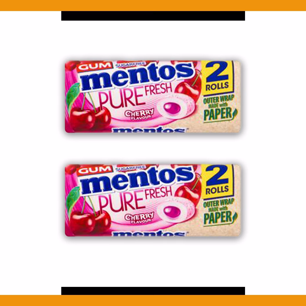 Mentos Pure Fresh - Cherry 2x15g (2 Packs)