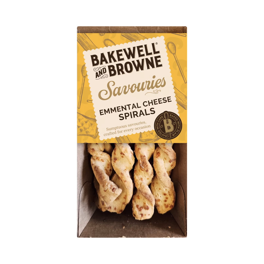 Bakewell & Browne Emmental Cheese Spirals 70g