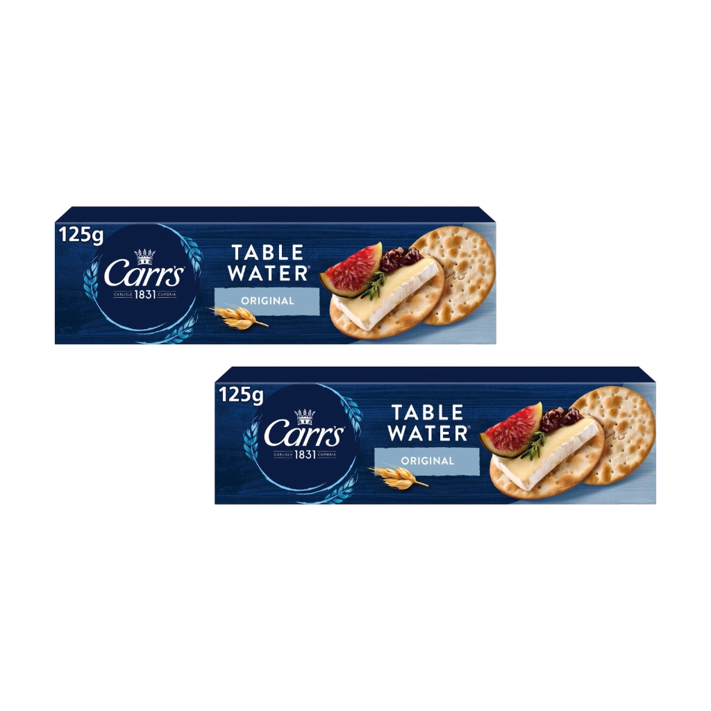 Carr's Table Water Biscuits Original 125g (2 Packs)