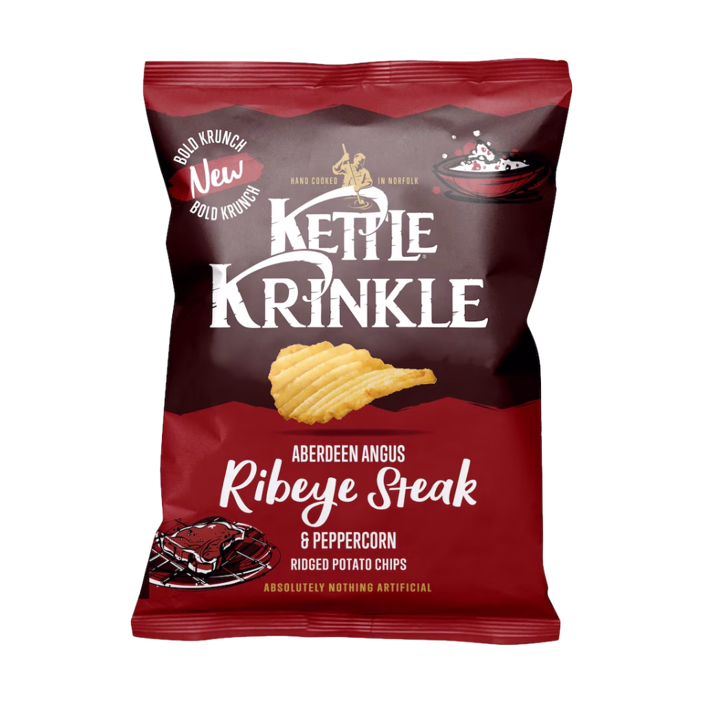 Kettle Krinkle Aberdeen Angus Ribeye Steak & Peppercorn 80g