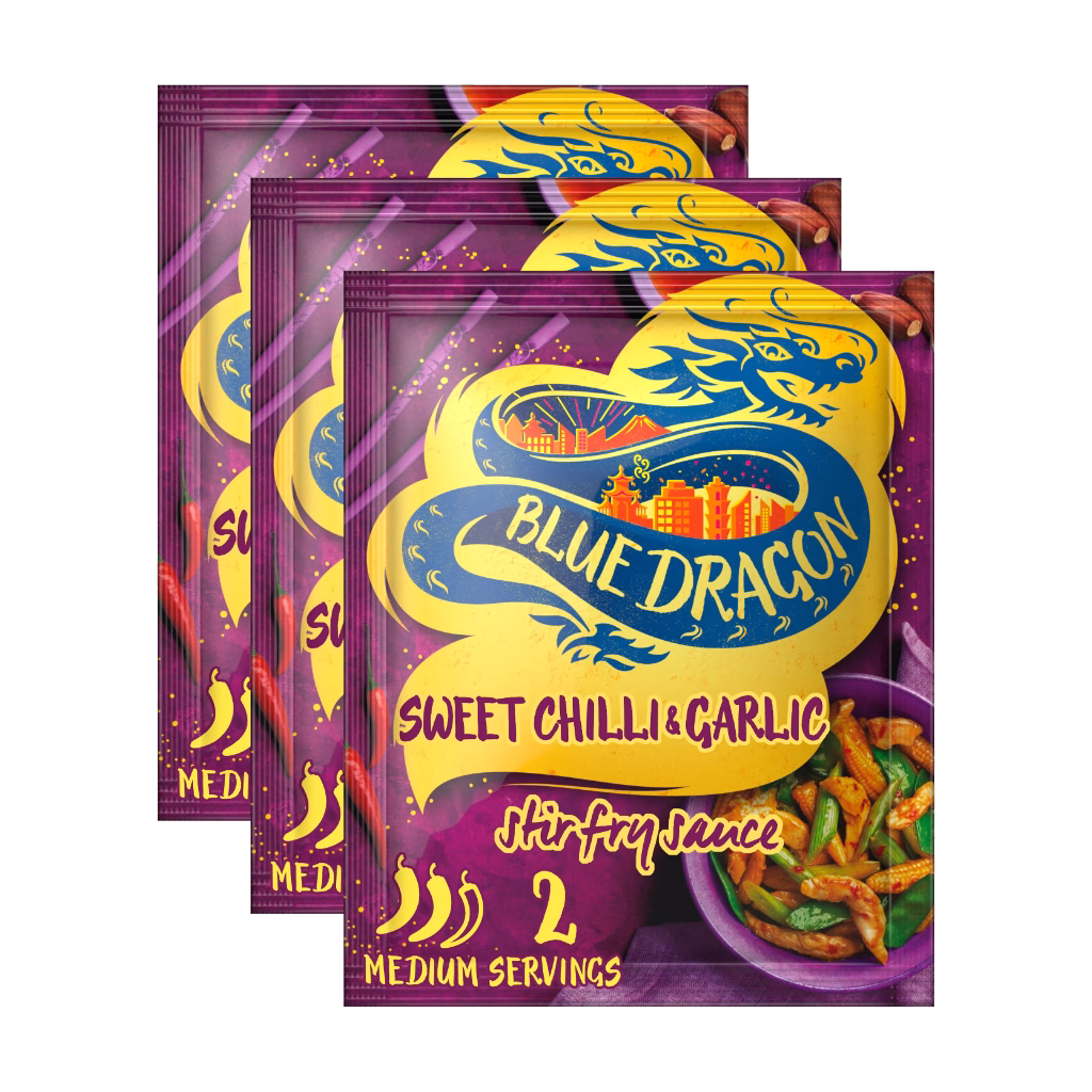 Blue Dragon Sweet Chilli & Garlic Stir Fry Sauce 120g (3 Packs)