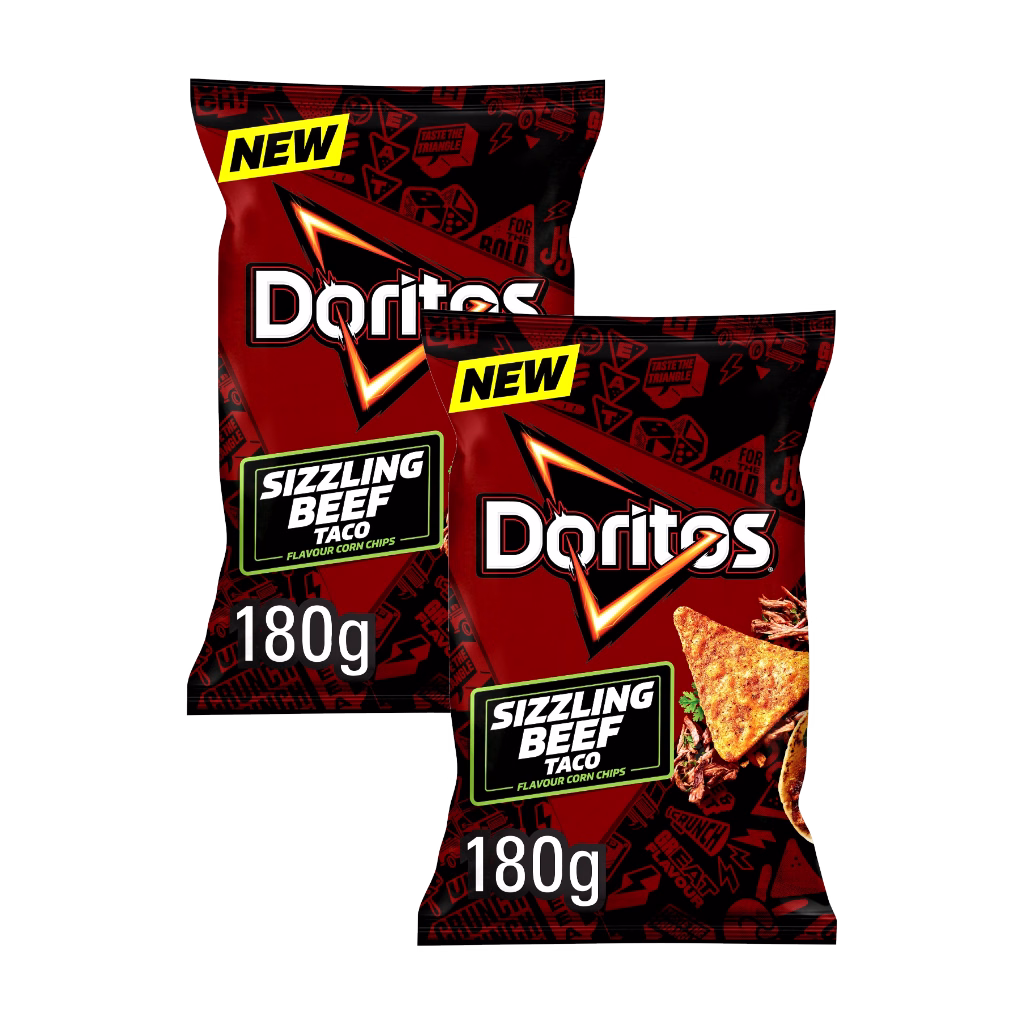 Doritos - Mexican Beef Taco Flavour 180g (2 Packs)