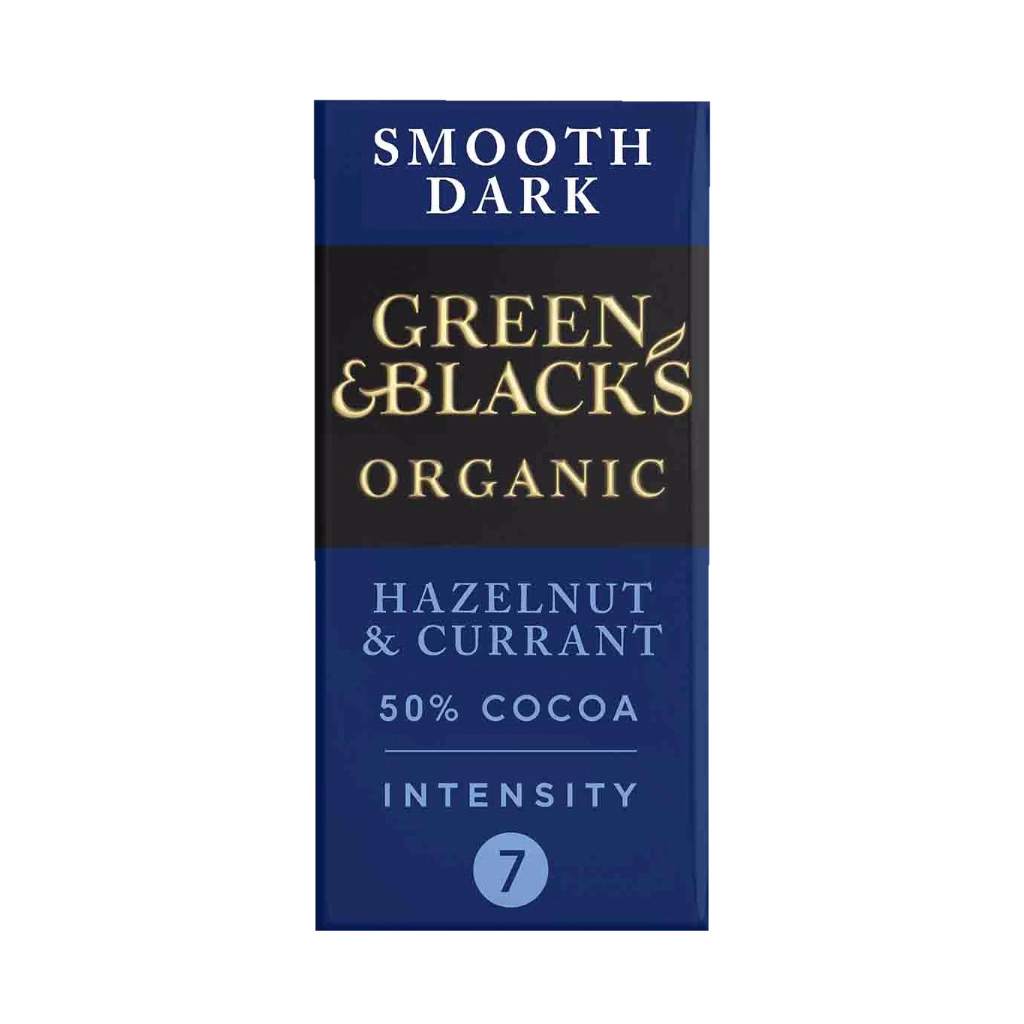 Green & Black's Organic Hazelnut & Currant 90g