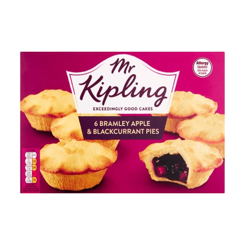 Mr Kipling Apple & blackcurrant Pies 6 Pack